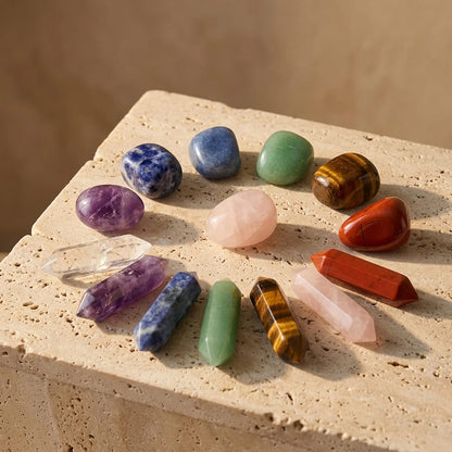 Ruhevia Heilstein Ritual Box | 7 Steine. 7 Wirkungen. 1 neues Gefühl.