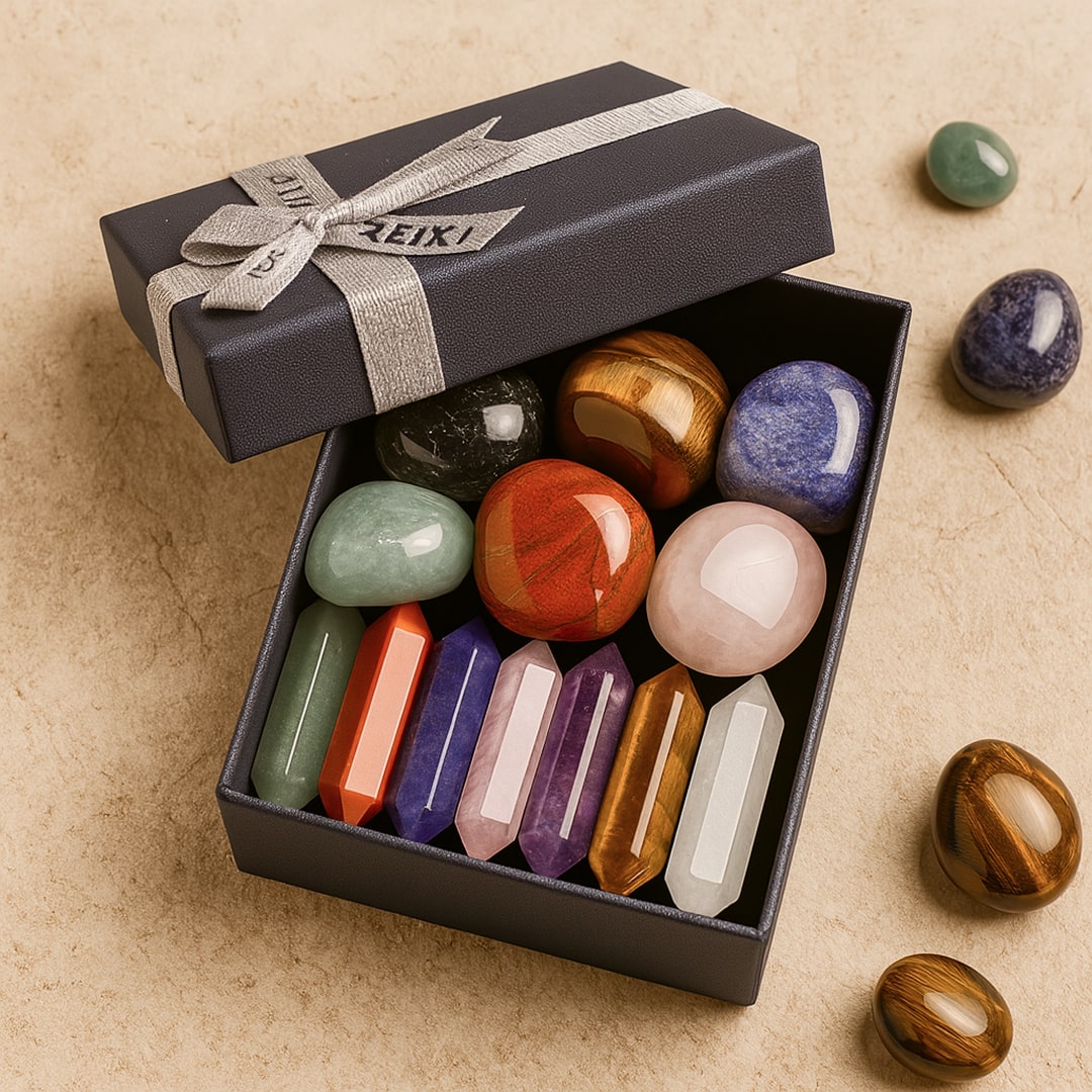 Ruhevia Heilstein Ritual Box | 7 Steine. 7 Wirkungen. 1 neues Gefühl.