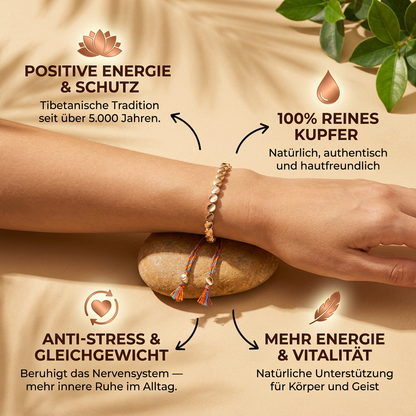 Ruhevia Tibetanisches Kupferarmband | Schutz · Energie · Gleichgewicht