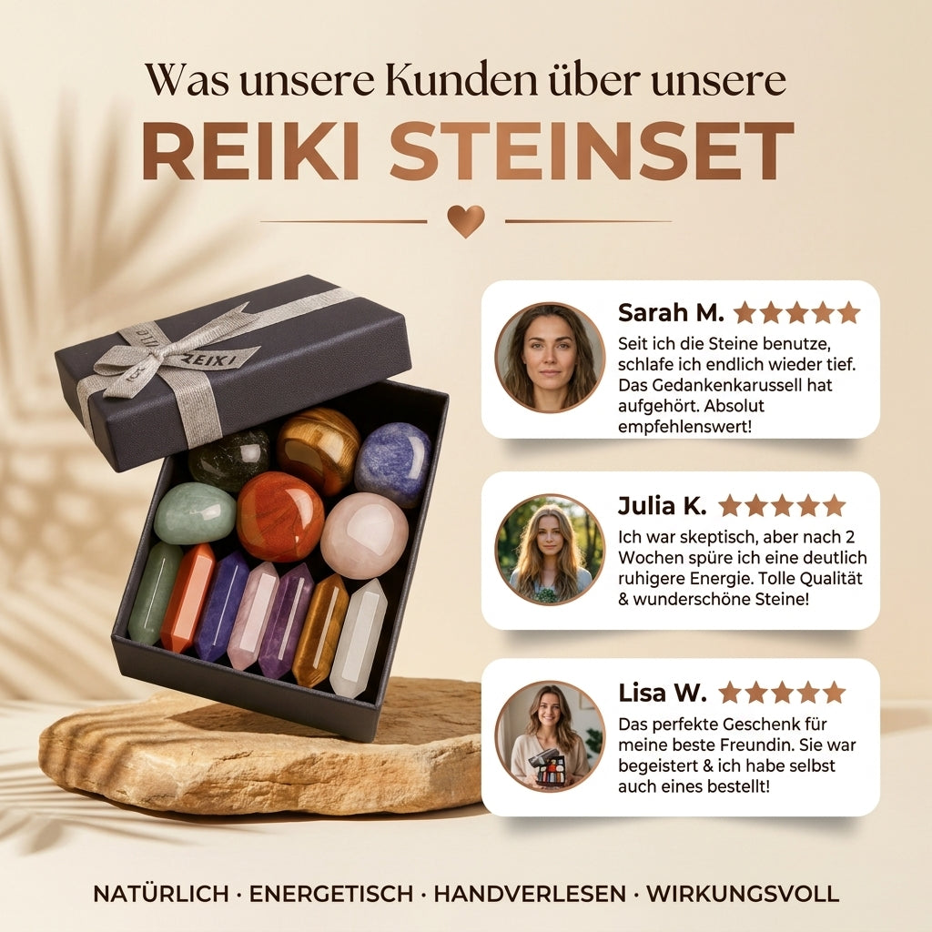 Ruhevia Heilstein Ritual Box | 7 Steine. 7 Wirkungen. 1 neues Gefühl.