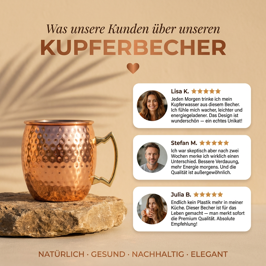 Ruhevia Kupferbecher | Natürlich trinken, plastikfrei