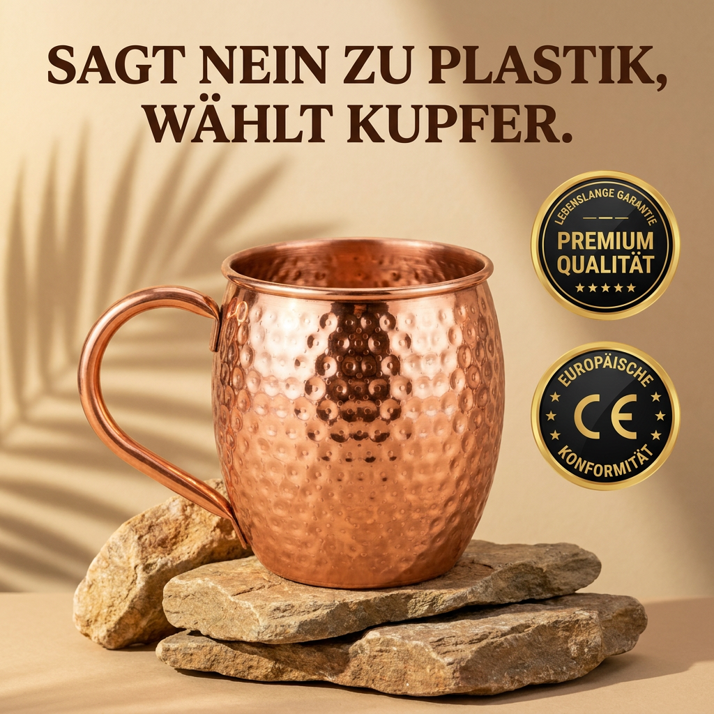 Ruhevia Kupferbecher | Natürlich trinken, oligodynamisch gereinigt