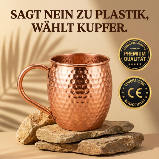 Ruhevia Kupferbecher | Natürlich trinken, oligodynamisch gereinigt