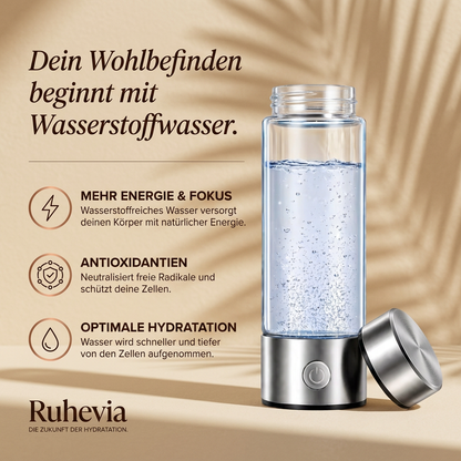 Ruhevia Wasserstoffflasche | Antioxidantien · Mehr Energie · Plastikfrei