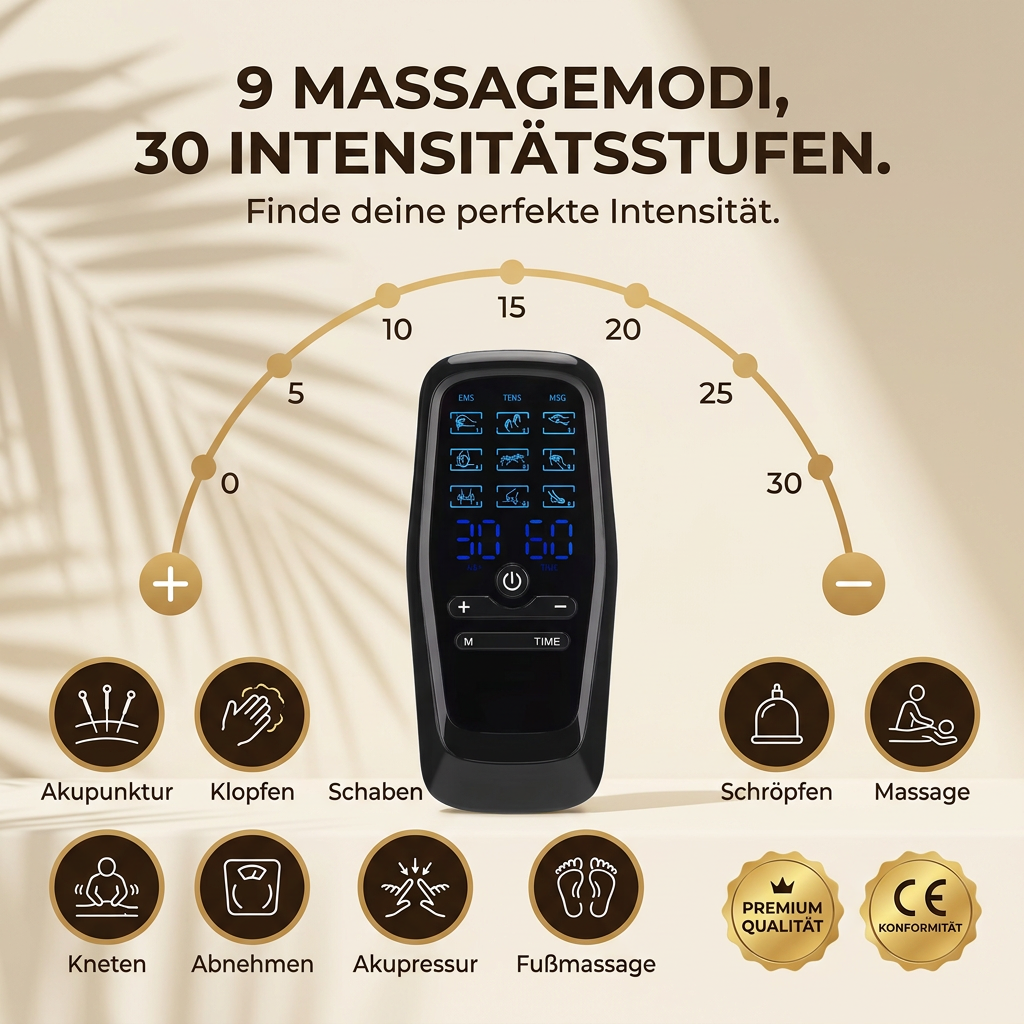 Ruhevia Muskelstimulator | Schmerzfrei leben · EMS · TENS · MSG