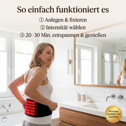 Ruhevia Infrarot-Therapiegürtel | Rückenschmerzen · Durchblutung · Entspannung