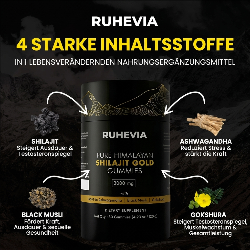 Ruhevia™ Reine Shilajit-Gummibärchen